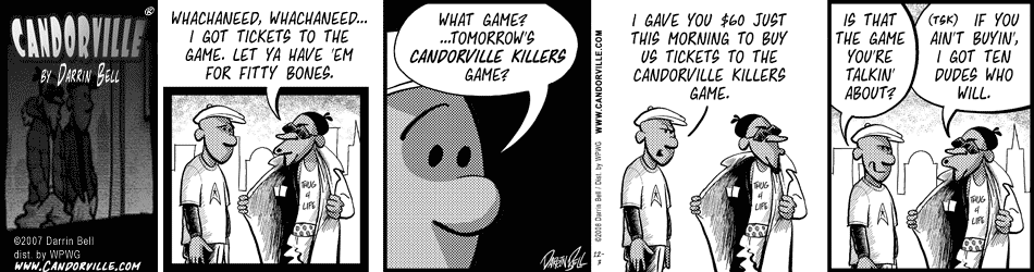 Candorville 12/3/08: Candorville Killers, part 1